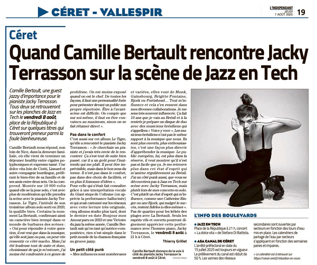 Quand Camille Bertault rencontre Jacky Terrasson sur la scène de Jazz en Tech